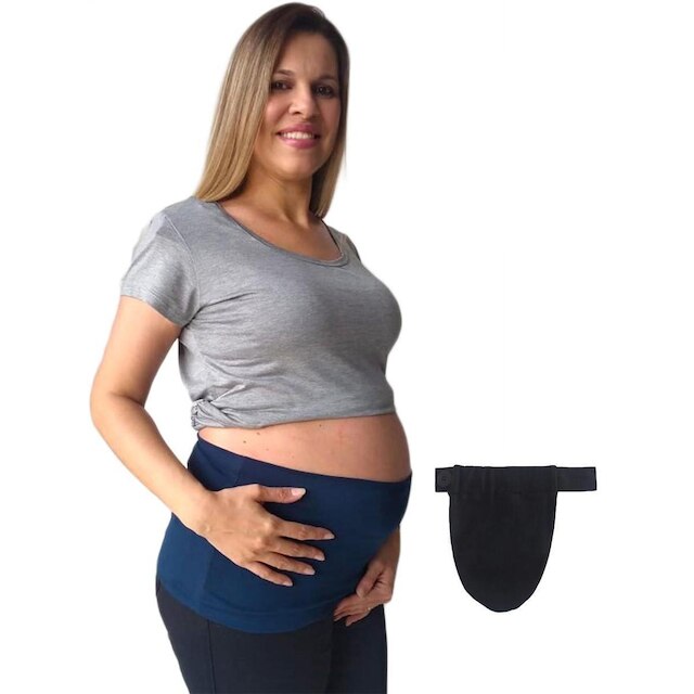 Kit com 1 faixa e 1 extensor de calça para gestante