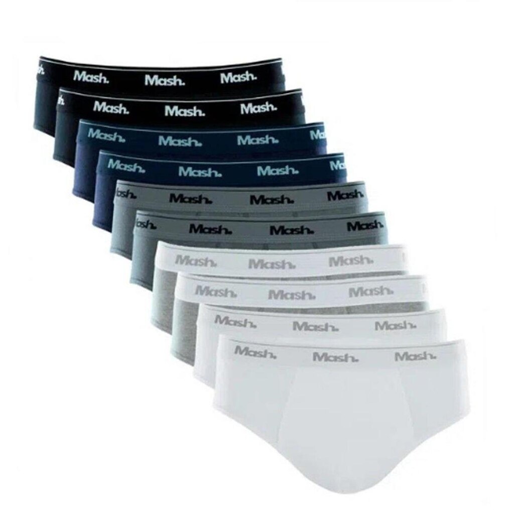 Kit com 10 Cuecas Adulto Slip - Mash
