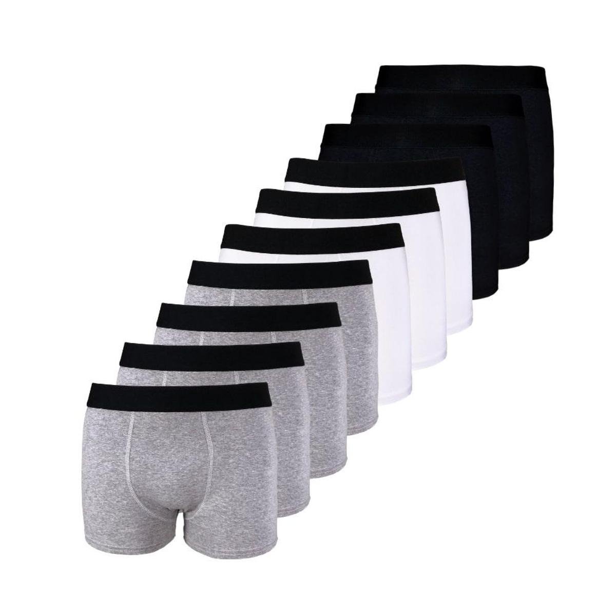 Kit com 10 Cuecas Boxer Box Try Basics Algodão Cotton Lisa Básica Casual Moda Masculina - Preto+Cinza Menor preço em Kit com 10 Cuecas Boxer Box Try Basics Algodão Cotton Lisa Básica Casual Moda Masculina - Preto+Cinza