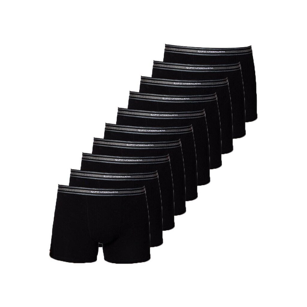 Kit com 10 Cuecas Boxer Lupo 523-003 Azul Marinho