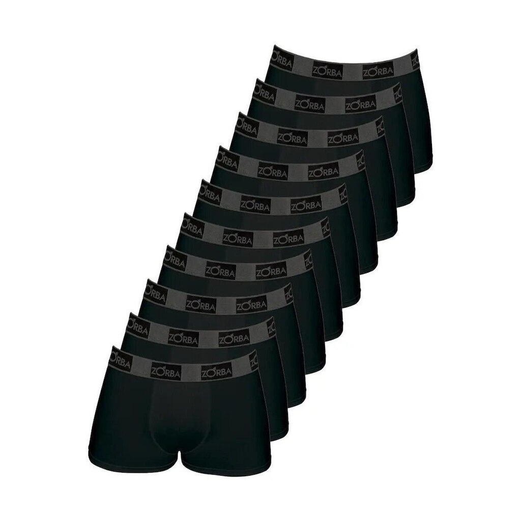 Kit com 10 Cuecas Boxer Zorba 717 Preto