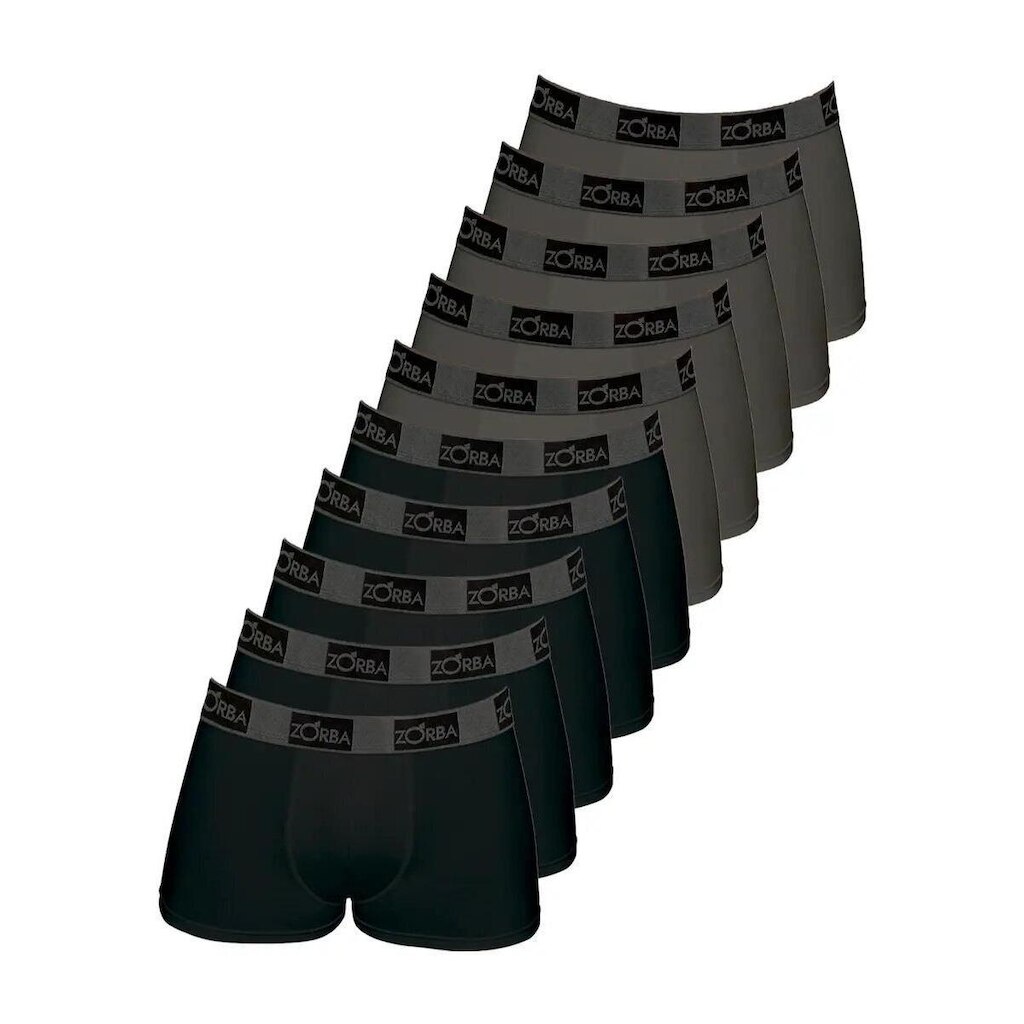 Kit com 10 Cuecas Boxer Zorba 717 Preto