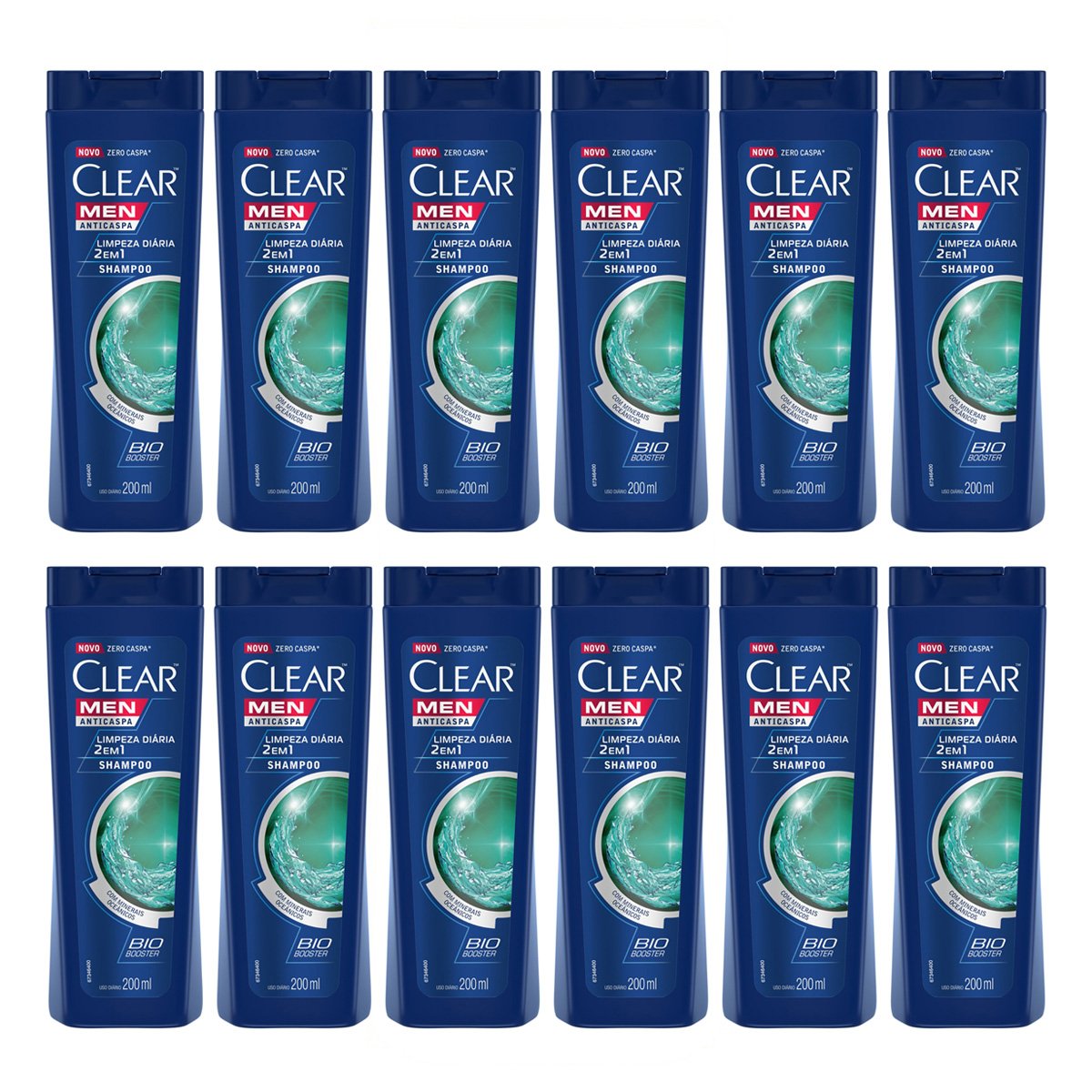 Kit com 12 Shampoo Anticaspa Clear Men Limpeza Diária 2 em 1 - 200ml - Incolor é ruim? Kit com 12 Shampoo Anticaspa Clear Men Limpeza Diária 2 em 1 - 200ml - Incolor é boa?
