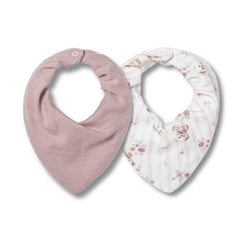 Kit Com 2 Babadores Hug Bandana Quarto De Sofia Rosa