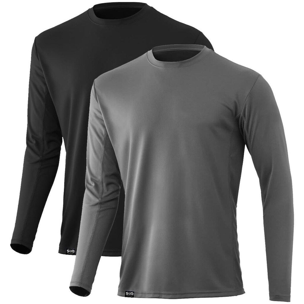 Kit com 2 Camiseta Masculina Proteção UV Solar Tecido Dry Esportes Térmica