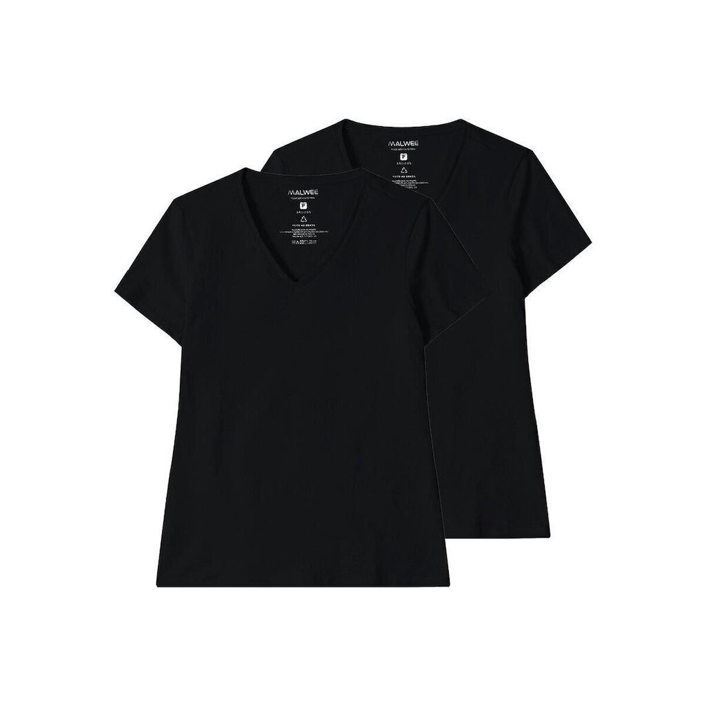 Kit com 2 Camisetas Feminina Malwee 1000004502 Preto