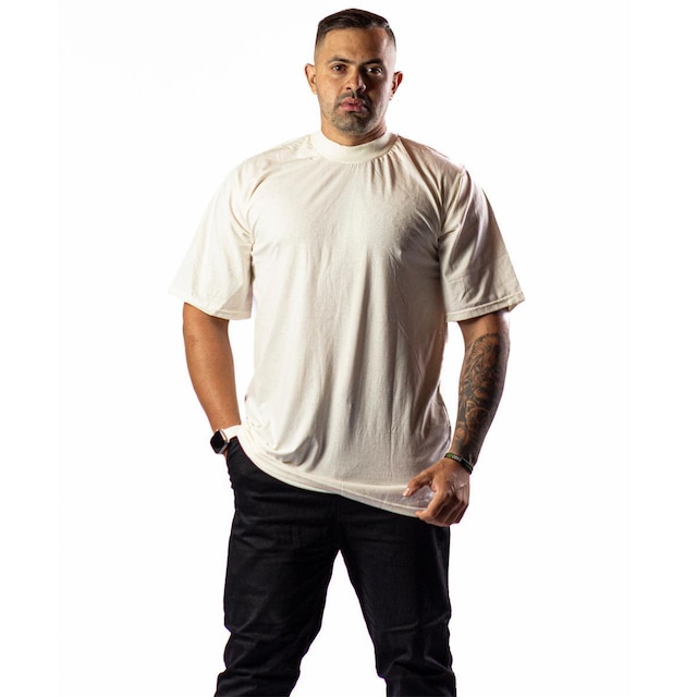 Kit Com 2 Camisetas Oversized Streetwear Masculina Gola Alta