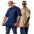Kit Com 2 Camisetas Oversized Streetwear Masculina Gola Alta - Marinho+Bege