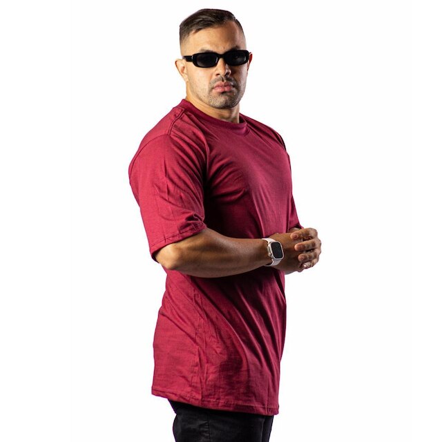 Kit Com 2 Camisetas Oversized Streetwear Masculina Gola Alta