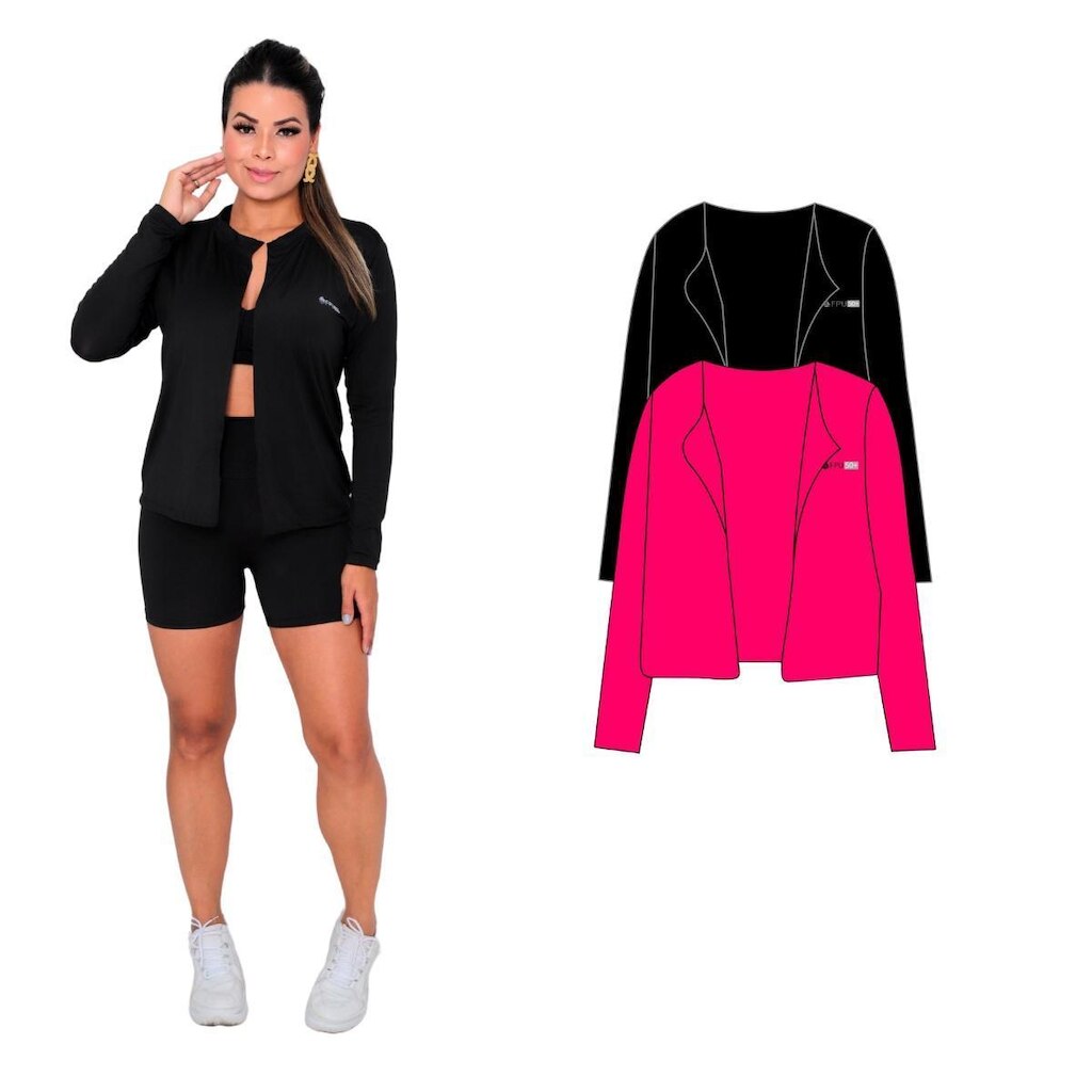 Kit Com 2 Casacos Camisas de Proteção UV Feminino