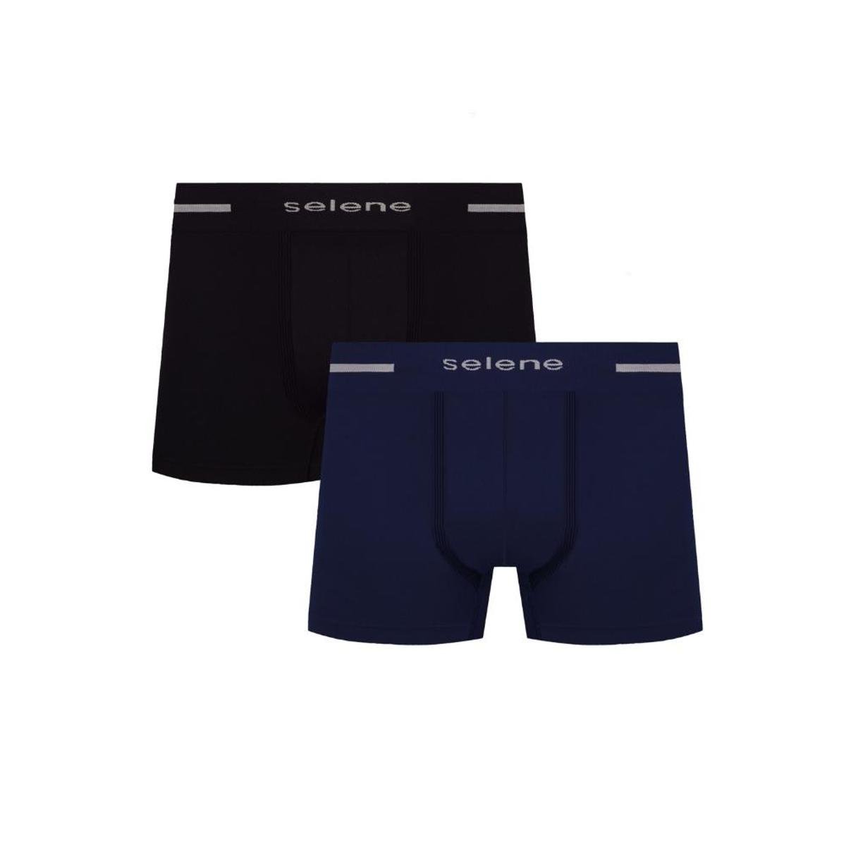 Kit Com 2 Cuecas Boxer Selene Box Microfibra Masculina Menor preço em Kit Com 2 Cuecas Boxer Selene Box Microfibra Masculina
