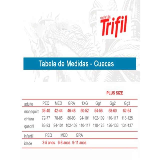 Kit com 2 Cuecas Boxer Trifil 4411 Plus Size