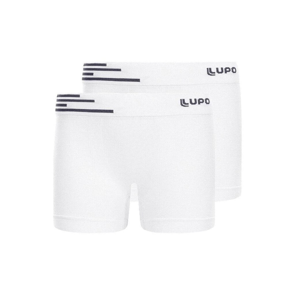 Kit com 2 Cuecas Infantil Boxer Lupinho 132-002 Branco