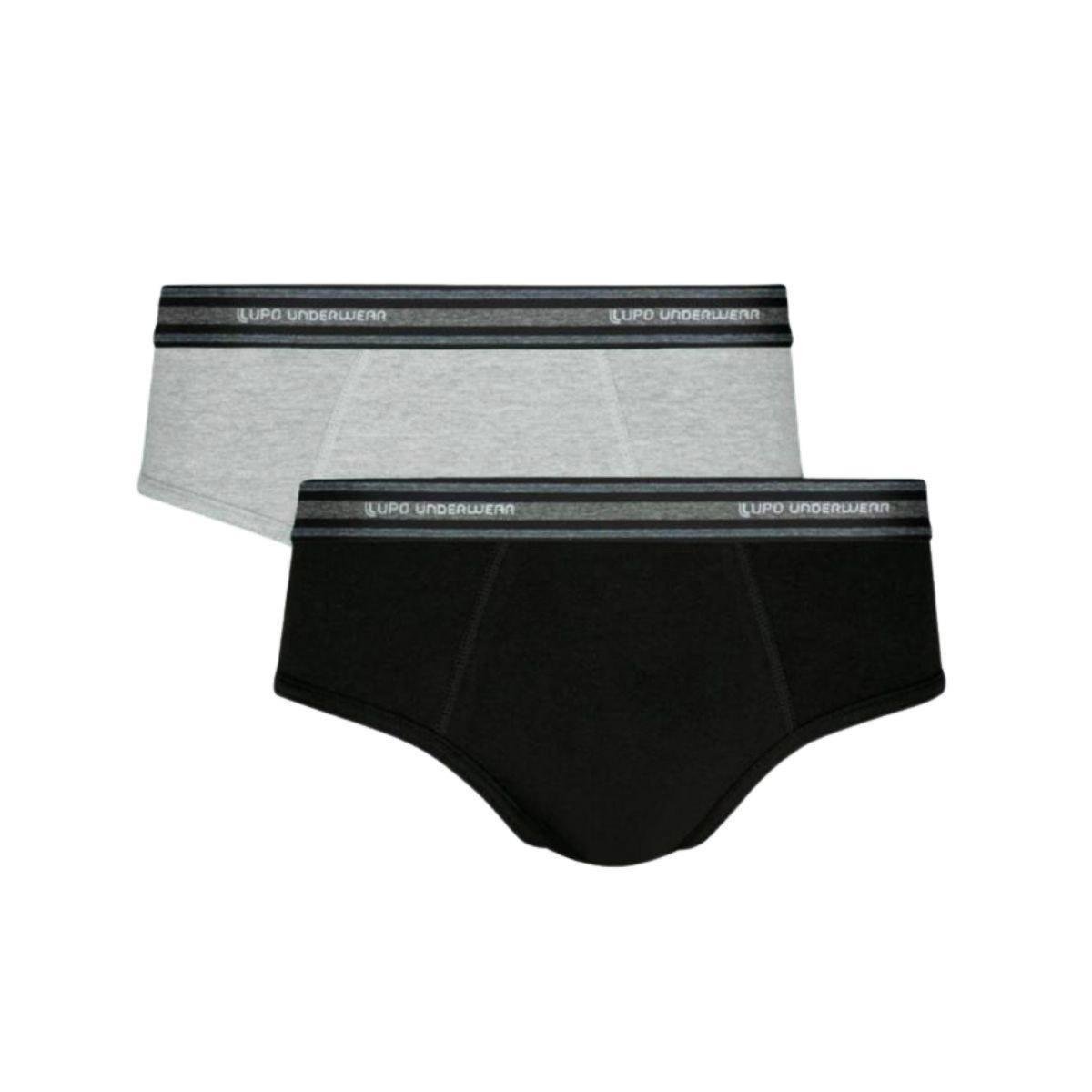Kit Com 2 Cuecas Slip Em Algodão Lupo Menor preço em Kit Com 2 Cuecas Slip Em Algodão Lupo