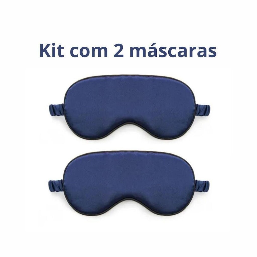 Kit com 2 Máscaras com enchimento de camada dupla e tira elástica para uma noite de sono perfeita