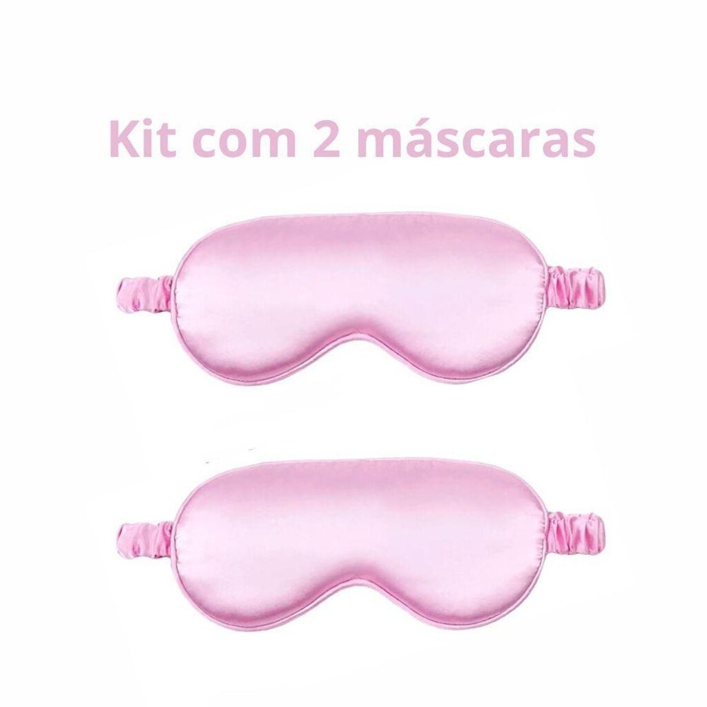Kit com 2 Máscaras com enchimento de camada dupla e tira elástica para uma noite de sono perfeita