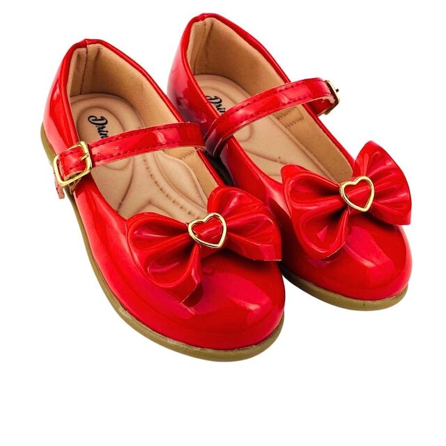 Kit Com 2 Pares Sapatilha Infantil Menina Boneca Verniz Confortável SPT-500