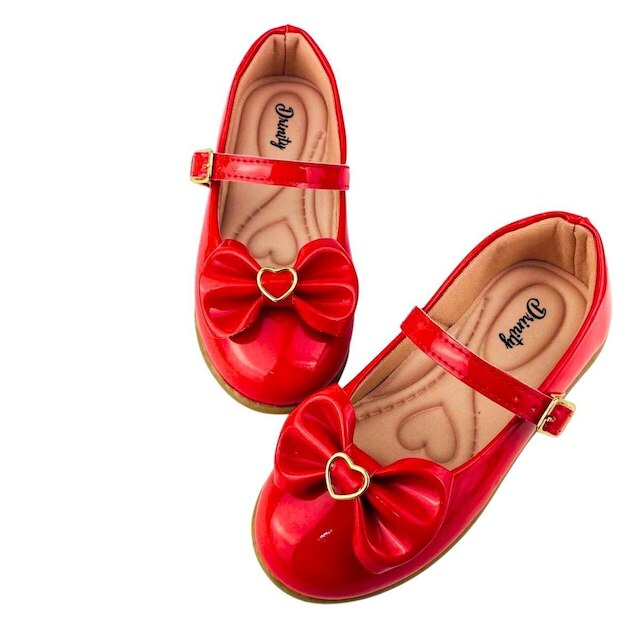 Kit Com 2 Pares Sapatilha Infantil Menina Boneca Verniz Confortável SPT-500