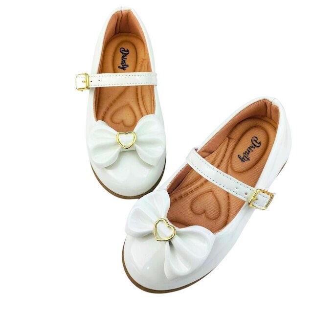 Kit Com 2 Pares Sapatilha Infantil Menina Boneca Verniz Confortável SPT-500