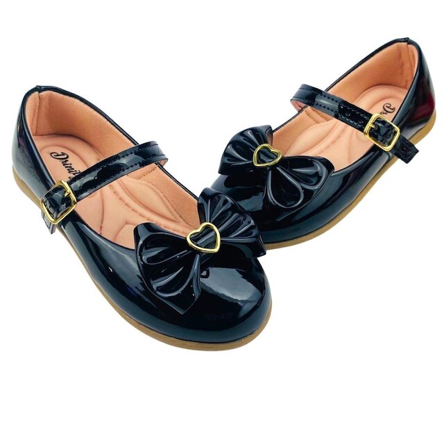 Kit Com 2 Pares Sapatilha Infantil Menina Boneca Verniz Confortável SPT-500
