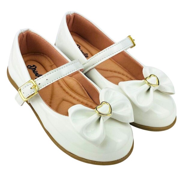 Kit Com 2 Pares Sapatilha Infantil Menina Boneca Verniz Confortável SPT-500
