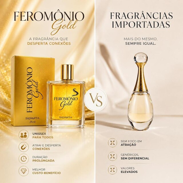 Kit Com 2 Perfumes Gold Sidarta