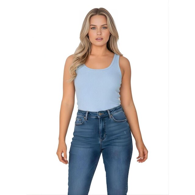 Kit Com 2 Regatas Ribana Feminina Preta+Branca