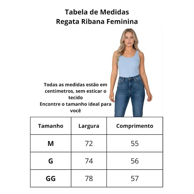 Kit Com 2 Regatas Ribana Feminina Preta+Branca
