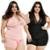 Kit com 2 Short Dolls Microfibra Plus Size Microfibra e Renda Moda Feminina - Sortido