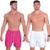 Kit com 2 Shorts Bermudas Tactel Mafiaclub - Branco+Rosa