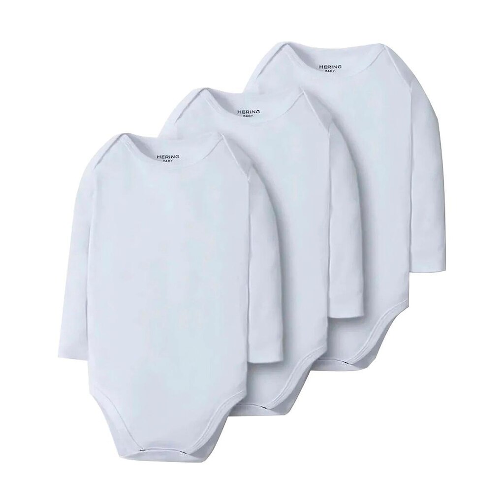 Kit Com 3 Bodies Hering Bebê Unissex Branco