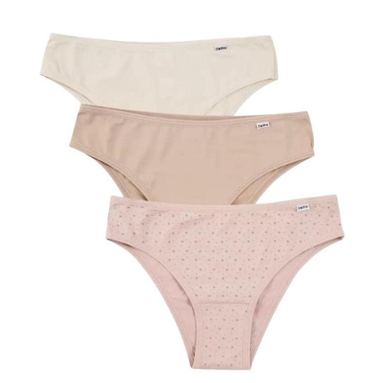 Kit Com 3 Calcinhas Em Microfibra Adulto - Del Rio