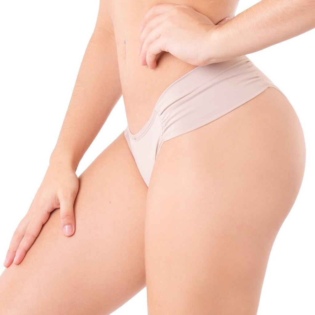 KIT com 3 Calcinhas em microfibra modelo tanga drapeado Diva Donna