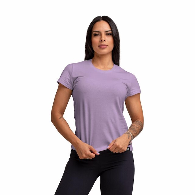 Kit com 3 Camiseta Algodão Sportswear Muvin - Feminina - Mais Conforto para seu Treino e Caminhada
