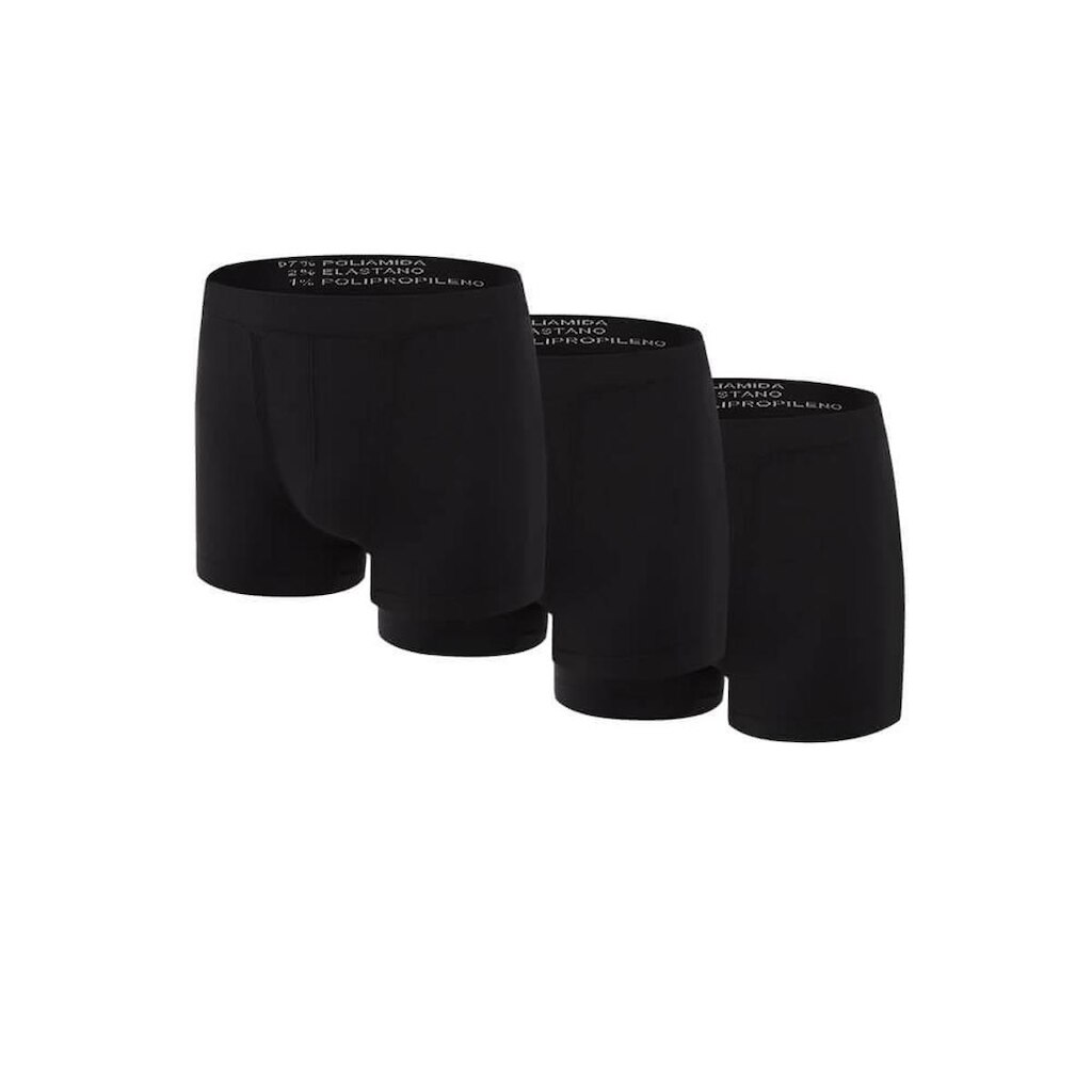 Kit com 3 Cueca Boxer Microfibra Trifil CE4620/4620 - Pretas
