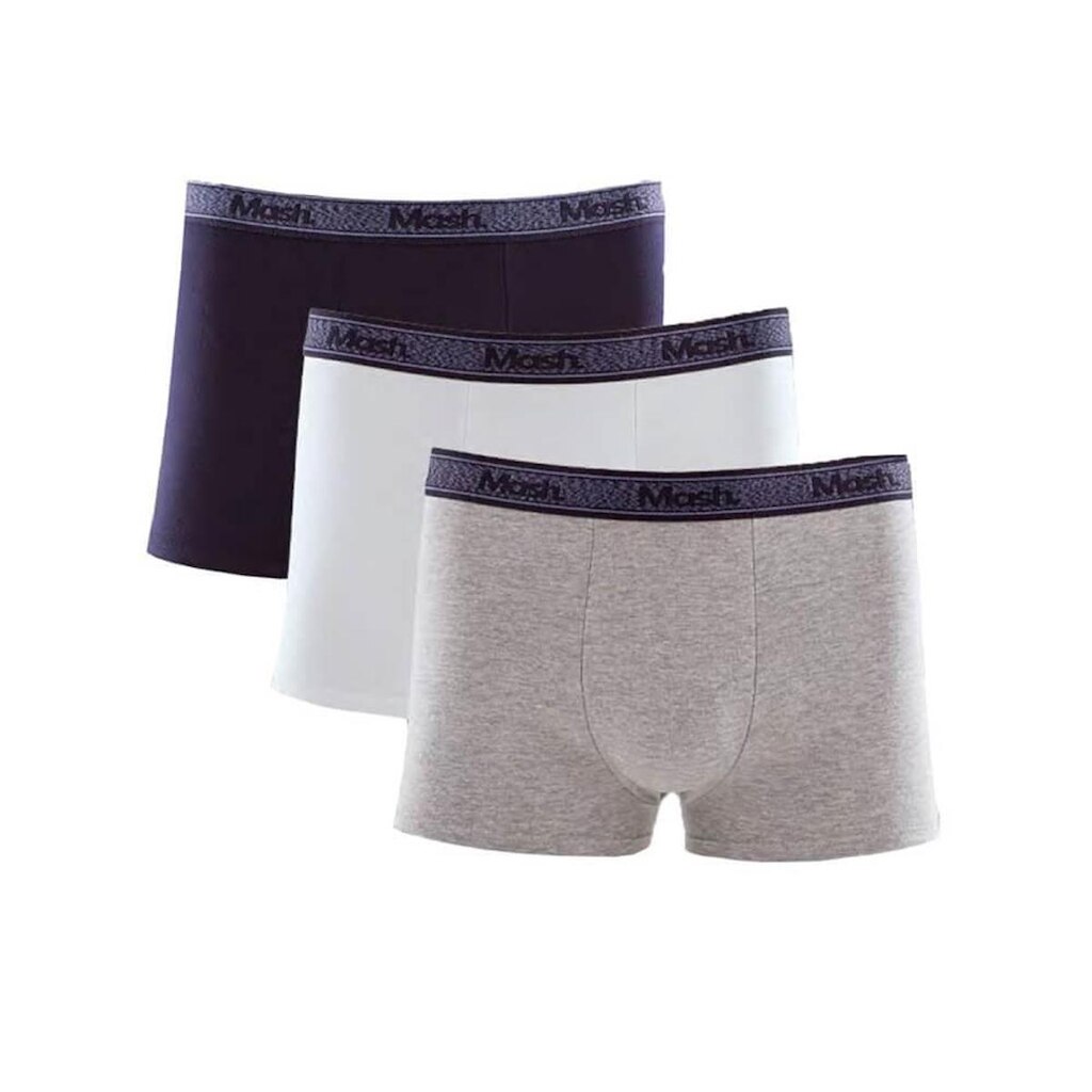 Kit com 3 Cuecas Boxer Mash 111.42 Cotton
