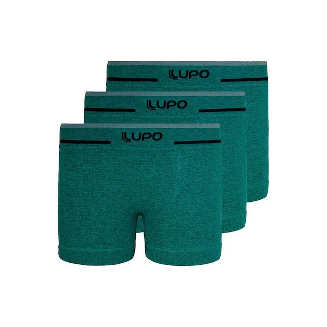 Kit com 3 Cuecas Infantil Boxer Lupinho 137-010 Verde