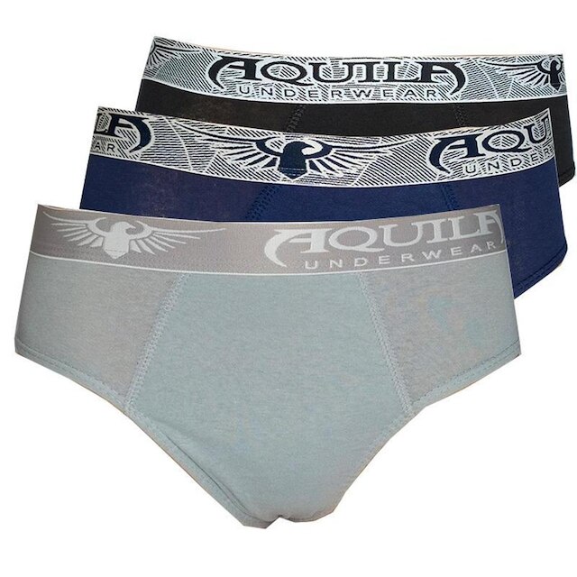 Kit Com 3 Cuecas Masculina Slip Elastico Exposto - Algodão