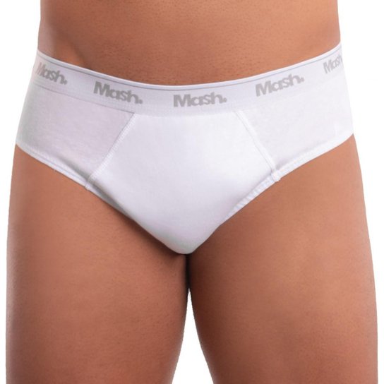 Kit com 3 cuecas modelo slip em algodão Mash