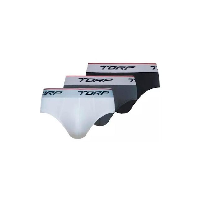 Kit Com 3 Cuecas Torp Slip Microfibra Elástico Personalizado 7015