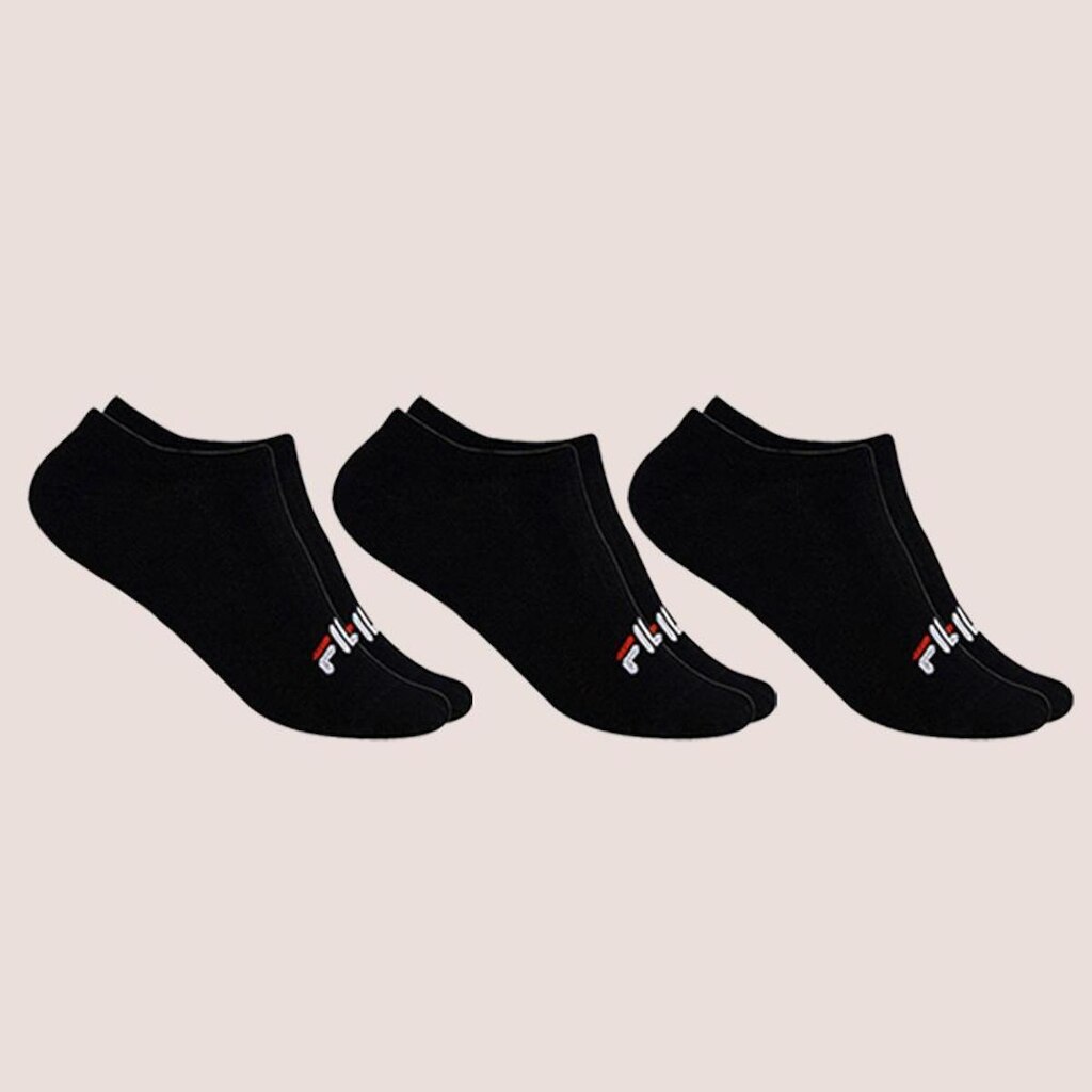 Kit Com 3 Pares De Meias Lisa Fila Cano Curto Light Unissex