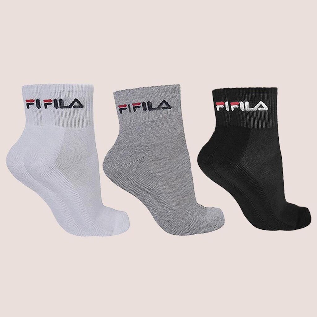 Kit Com 3 Pares De Meias Tripack Unissex Cano Médio Fila