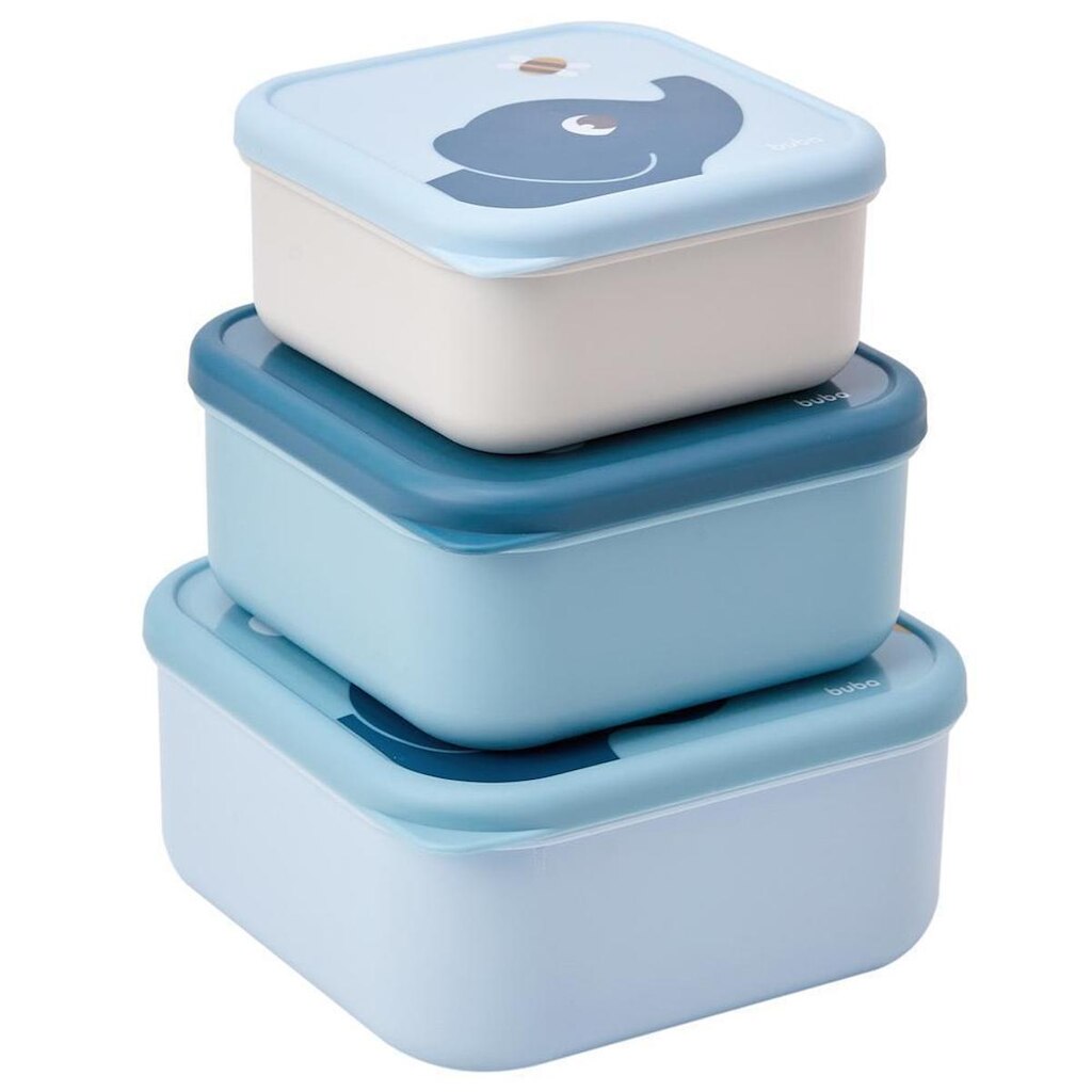 Kit Com 3 Potes Buba Cloudy Azul