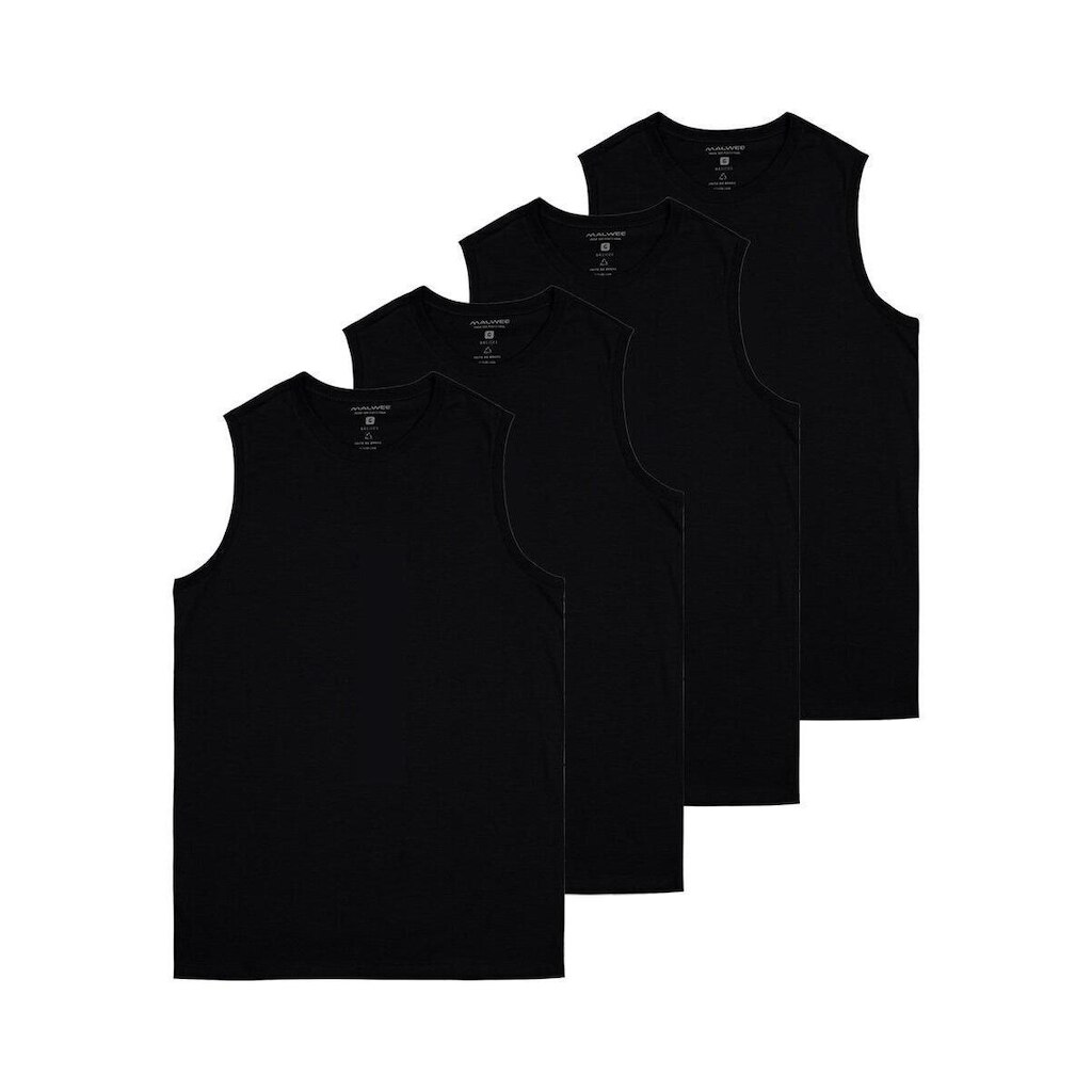 Kit com 4 Camisetas Masculina Regata Malwee 1000004421 Azul Marinho