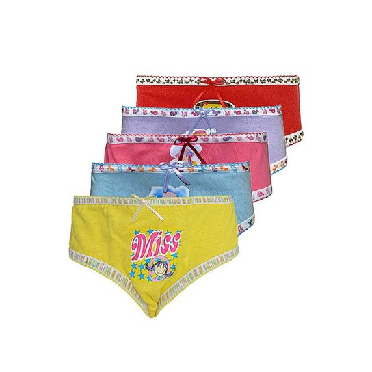 Kit com 5 Calçolinhas Infantil Linha Noite - Amarelo+Vermelho