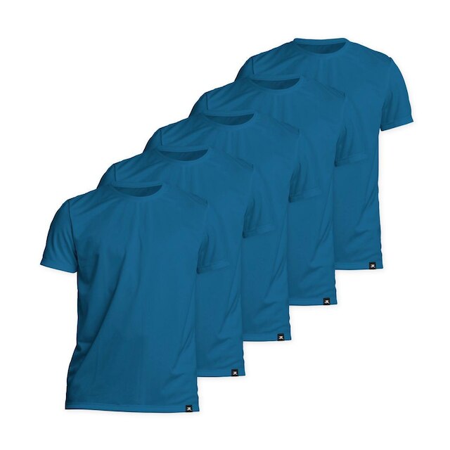 Kit com 5 Camiseta Algodão Sportswear Muvin - Masculino - Mais Conforto para seu Treino e Caminhada