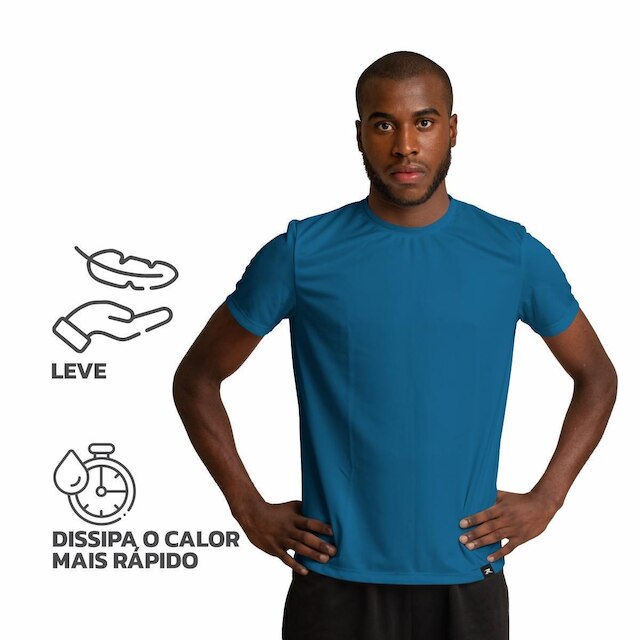 Kit com 5 Camiseta Algodão Sportswear Muvin - Masculino - Mais Conforto para seu Treino e Caminhada