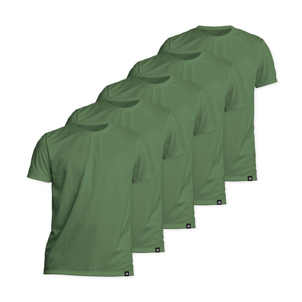 Kit com 5 Camiseta Algodão Sportswear Muvin - Masculino - Mais Conforto para seu Treino e Caminhada