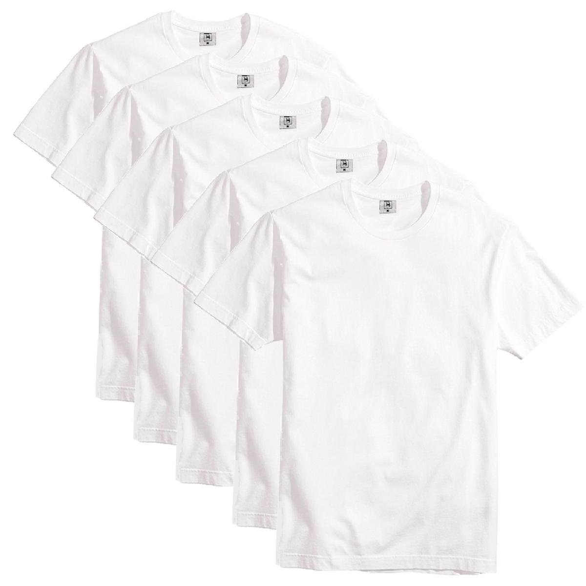 Kit com 5 Camisetas Básicas Algodão Premium Masculina - Branco é ruim? Kit com 5 Camisetas Básicas Algodão Premium Masculina - Branco é boa?