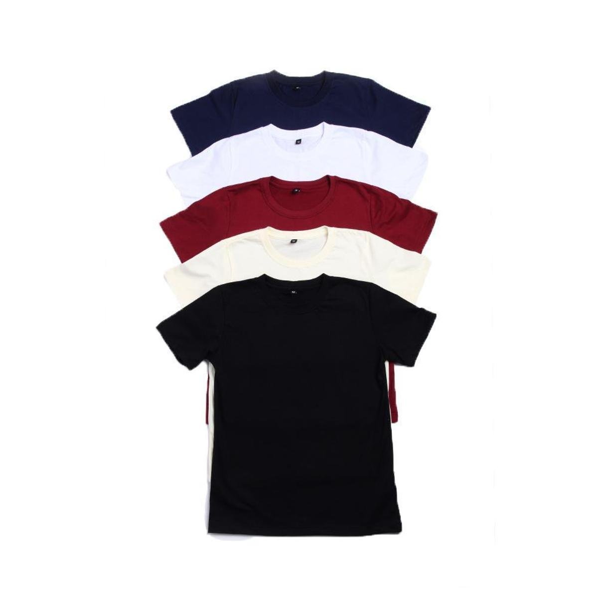 Kit com 5 Camisetas Ox Silver Lisa Básica Infantil Juvenil - Preto+Branco Menor preço em Kit com 5 Camisetas Ox Silver Lisa Básica Infantil Juvenil - Preto+Branco